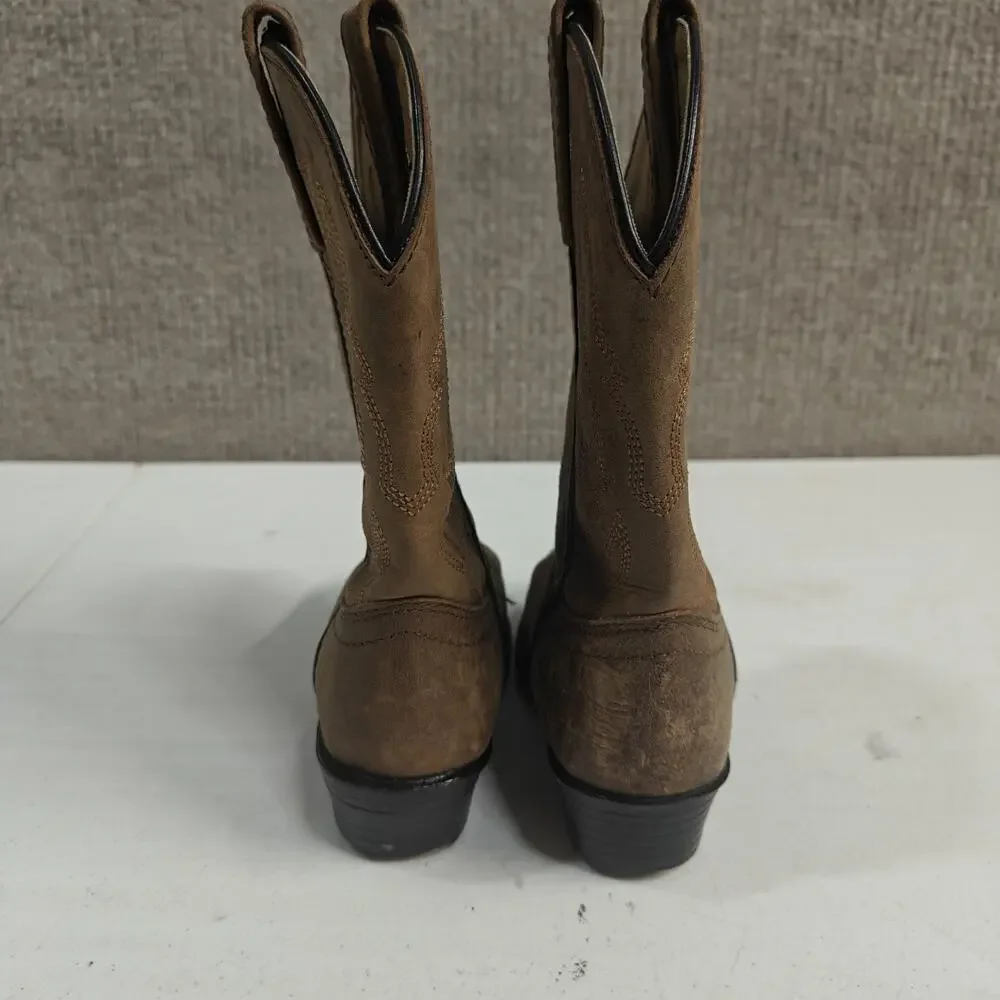 Cody James Boots Size 9 D Kids Round Toe Brown Leather Western Cowboys